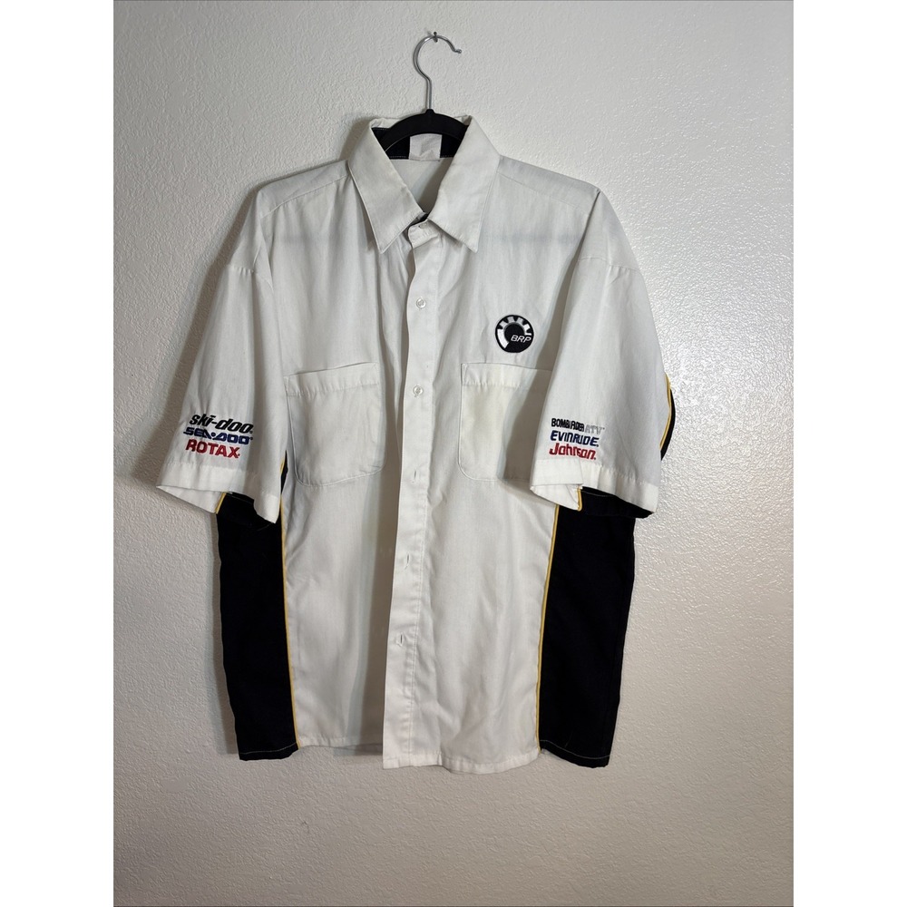 Women's Can Am Ski Doo BRP‎ Sea Doo Rotax White Extra Large Mechanics Shirt